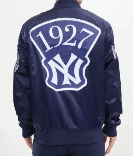 Yankees Navy Satin Jacket