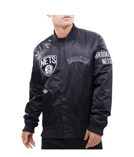 Brooklyn Nets Pro Team Logo Satin Jacket