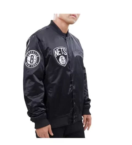 Brooklyn Nets Pro Team Logo Satin Jacket