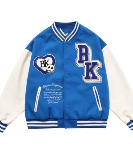 Blue Nightfall The BK Blue Varsity Jacket