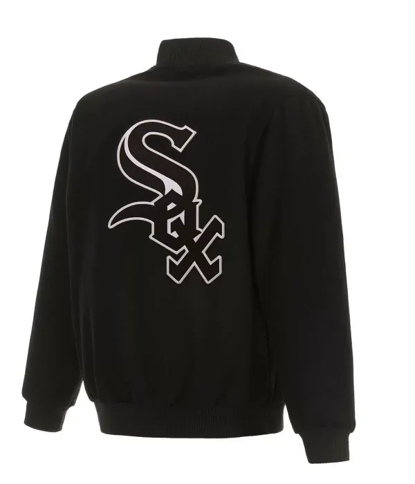 Black MLB Chicago White Sox Varsity Jacket