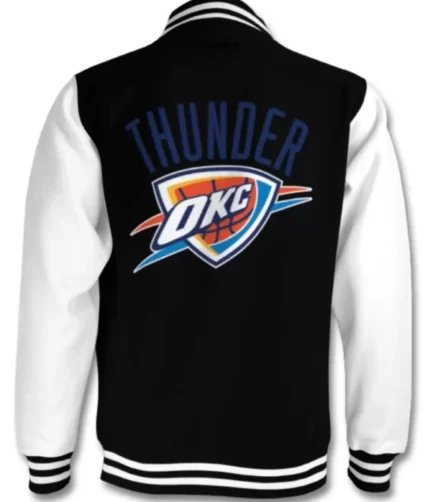 Black NBA Oklahoma City Thunder Varsity Jacket