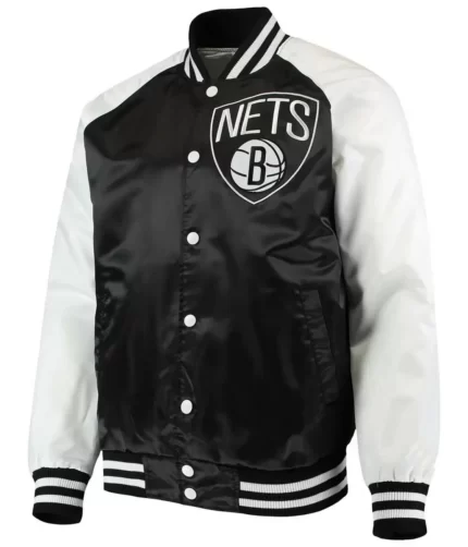 Brooklyn Nets Point Guard Satin Snap Jacket