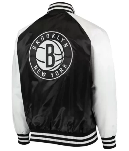 Brooklyn Nets Point Guard Satin Snap Jacket