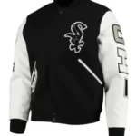 Black White MLB Chicago White Sox Varsity Jacket