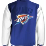 Authentic Blue NBA Oklahoma City Thunder Varsity Jacket: Get Yours Today