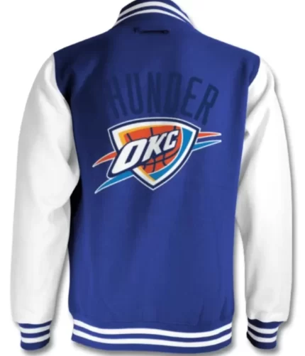 Authentic Blue NBA Oklahoma City Thunder Varsity Jacket: Get Yours Today