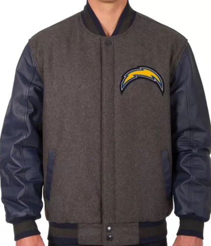 Charcoal Navy NFL Varsity Jacket