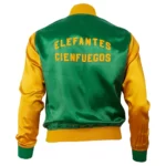 Elephantine Elegance The Cienfuegos Elefantes Satin Color Block Jacket