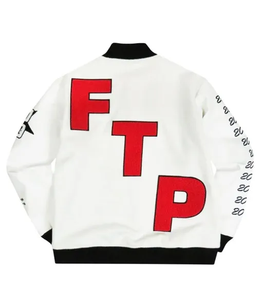 FTP 10 Year White Varsity Jacket