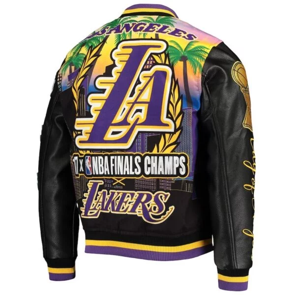 Los Angeles Lakers Black Remix Varsity Jacket