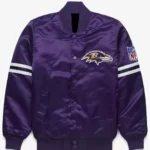 NFL Baltimore Ravens Purple Satin Jacket