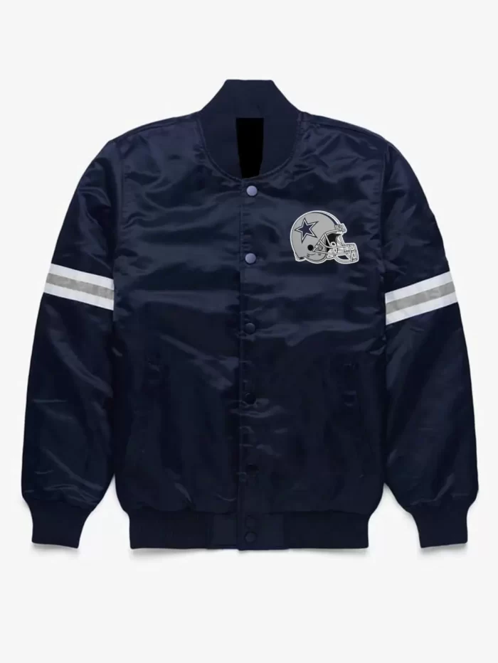 NFL Dallas Cowboys Navy Satin Jacket