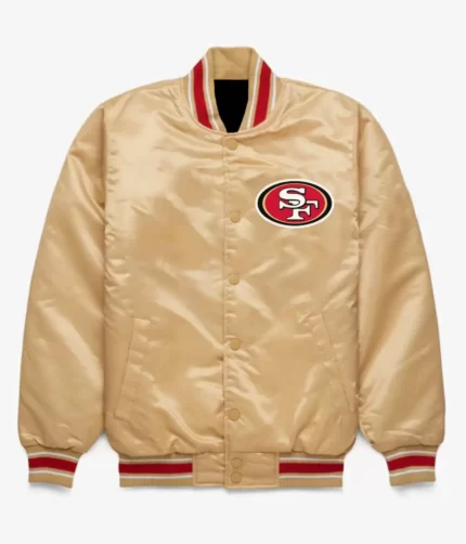 NFL San Francisco 49ers Caramel Satin Jacket