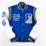 Navy Blue Hampton University Varsity Jacket