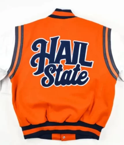 Orange Virginia State University Varsity Jacket