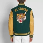 Tigers Leather Sleeve Varsity Jacket