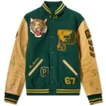 Tigers Leather Sleeve Varsity Jacket