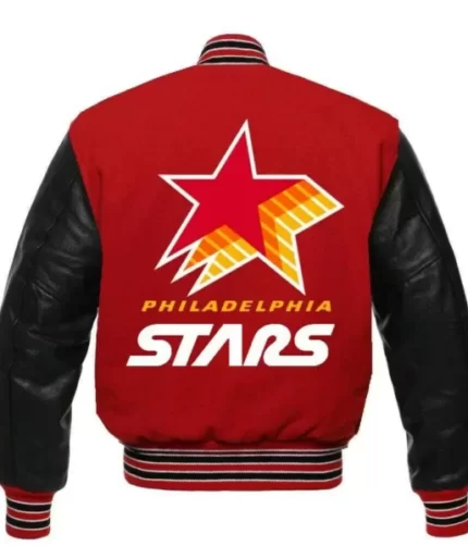 Red Black Stars Varsity Jacket