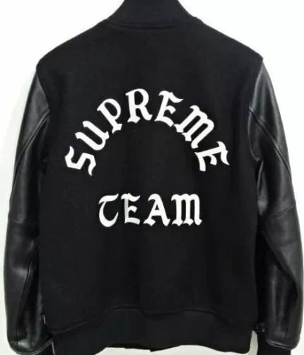 Supreme Team Black Varsity Jacket