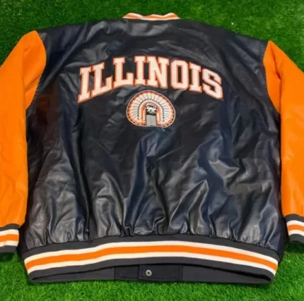 University of Illinois Leather Varsity Jacket