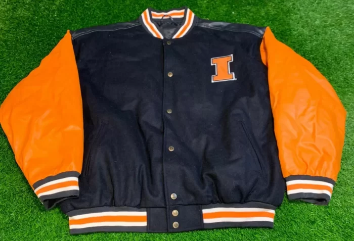 University of Illinois Leather Varsity Jacket