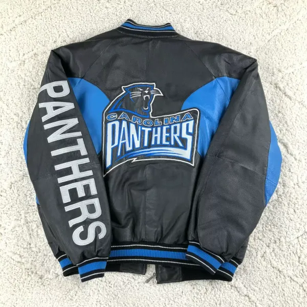 Vintage Carolina Panthers NFL Leather Jacket