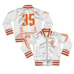 Bridge to Victory The San Francisco Giants Bay Bridge Satin Bomber Jacket