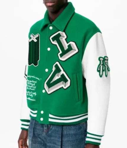 Green designer varsity jackets