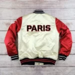 Red Peppers Paris Satin Varsity Jacket