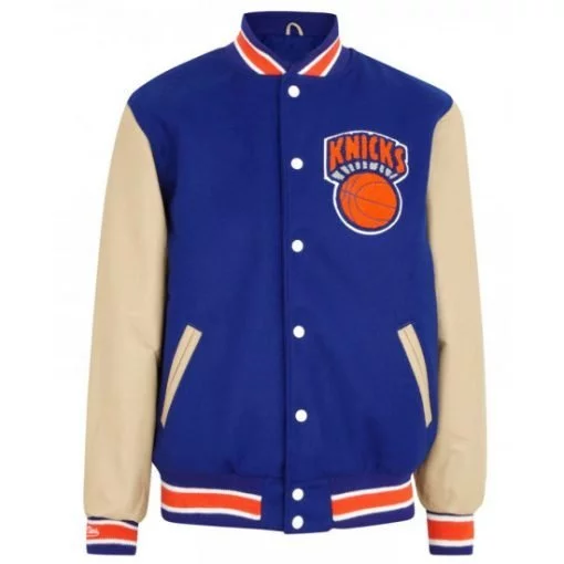 Men’s New York Knicks Blue Varsity Jacket