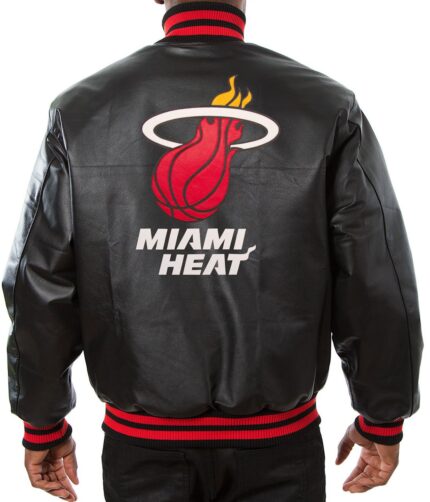 Harmony Clash The Black White Miami Heat Jeff Hamilton Varsity Jacket