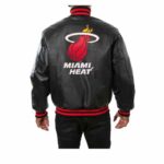 Cosmic Heat The Black Miami Heat Jeff Hamilton Varsity Jacket