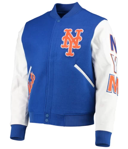 Pro Standard New York Mets Royal Varsity Logo Full-Zip Jacket