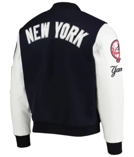 Pro Standard Navy/White Varsity Logo Jacket