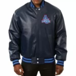 American Eagles NCAA Blue Leather Jacket