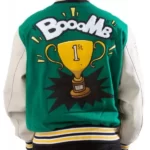 Booomb" Emblem, Comfortable Fit Varsity Green Jacket Premium Fabrics