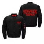 Stranger Things Jacket , Black Bomber Jacket