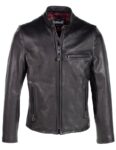 Waxed Natural Pebbled Café Jacket , Leather Jacket , Cowhide jacket