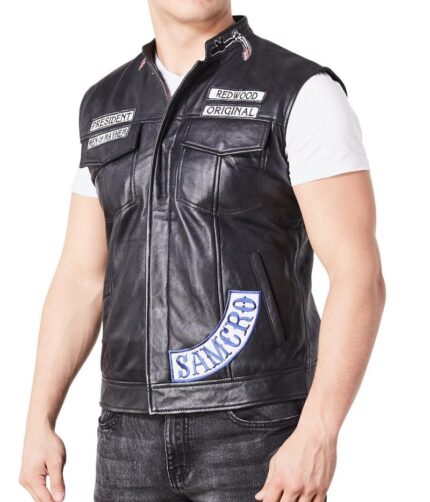 Sons Of Anarchy Vest , Leather Vest , Biker Vest