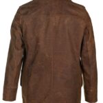 Nubuck Cowhide Barn Coat , Leather Coat , Leather Jacket