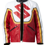 Suzuki Hackers Jacket , Motorcycle jacket , Leather jacket