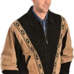 SCULLY MEN BOAR SUEDE RODEO JACKET, Leather jacket, Varsity jacket, Bomber Jacket, Men Leather Jacket