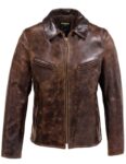 Retro Moto Style Jacket , Leather Jacket