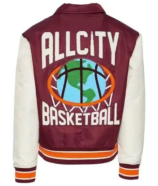 All City Basket Ball Jacket , Satin Jacket