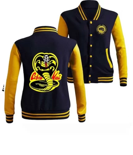 Yellow Karate Kid Jacket, Cobra Kai Jacket, Varsity Jacket