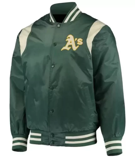 Green Cream Athletics Jacket , varsity Jacket