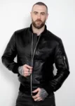 Black Premium Leather Jacket , Bomber Jacket , Leather Jacket