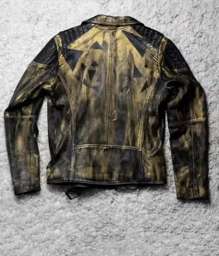 Polygons Studded Moto Jacket , Leather Jacket
