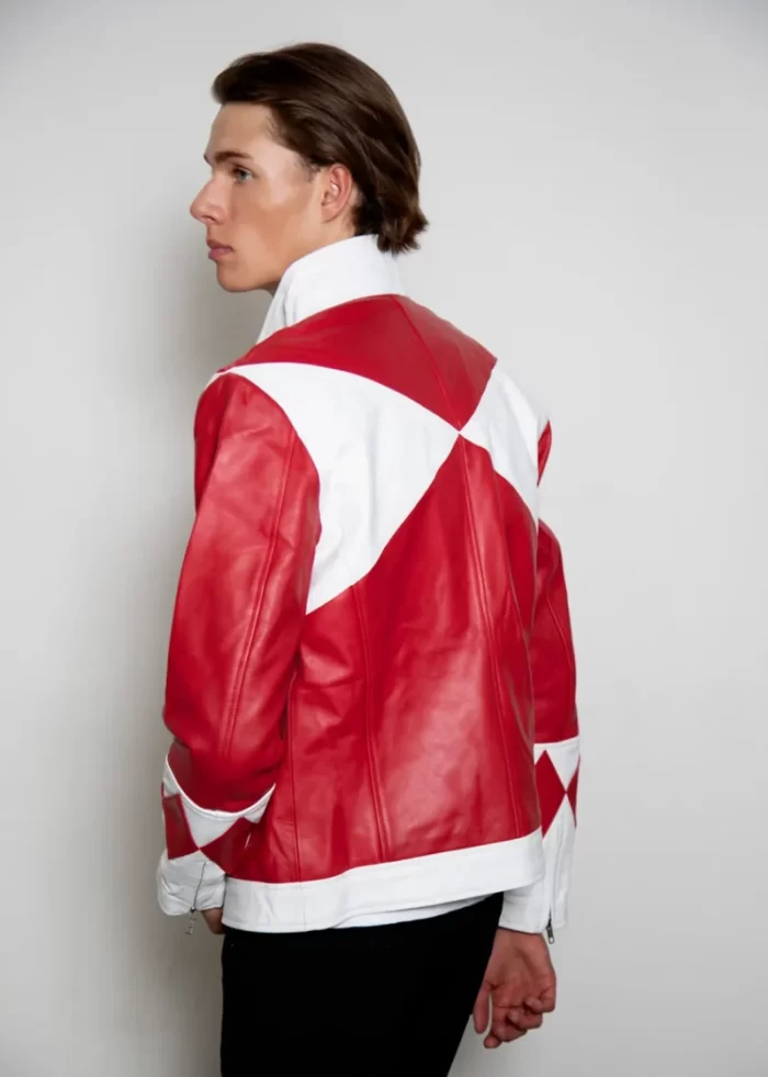 Red Power Rangers Jacket , Leather Jacket